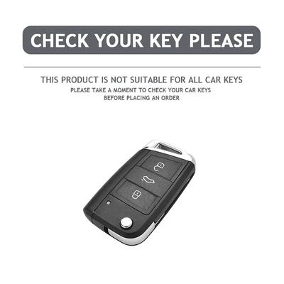 ABS Karbon Fiber Araba Anahtarı Durum Kapak Fob VW Volkswagen Golf 7 Için MK7 Tiguan MK2 SEAT Ateca Leon FR 2 Ibiza Skoda Octavia Için