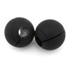2PCS 24-32mm Motorcycle Bumper Guard Blocks Anti-drop Protector Black Rubber
