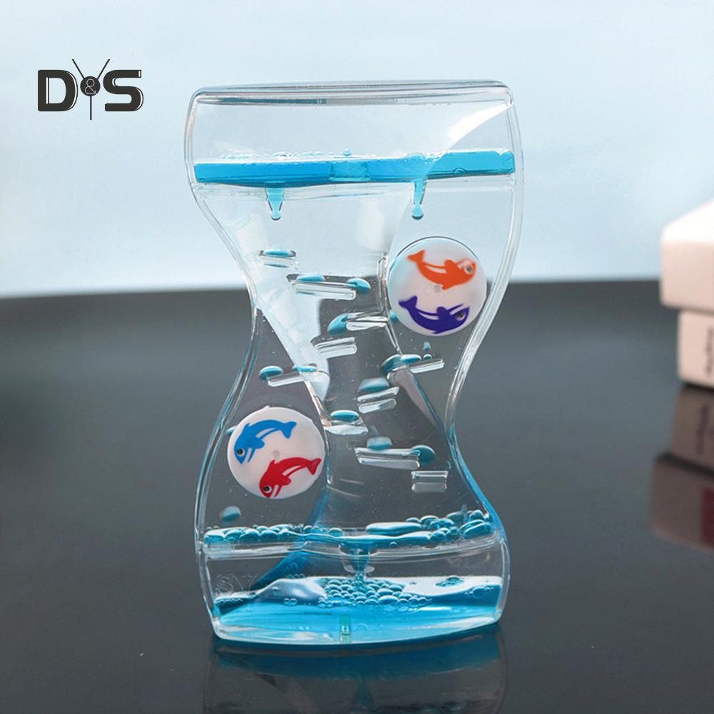 DYS Heminredning Rörlig Droppolja Timglas Flytande Bubbeltimer Leksak för Barn Skrivbord
