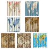 Tende da Doccia Mappa del Mondo con Ganci Stile Vintage Decorazione Accessori Decorazione Bagno Tessuto Poliestere Multicolore