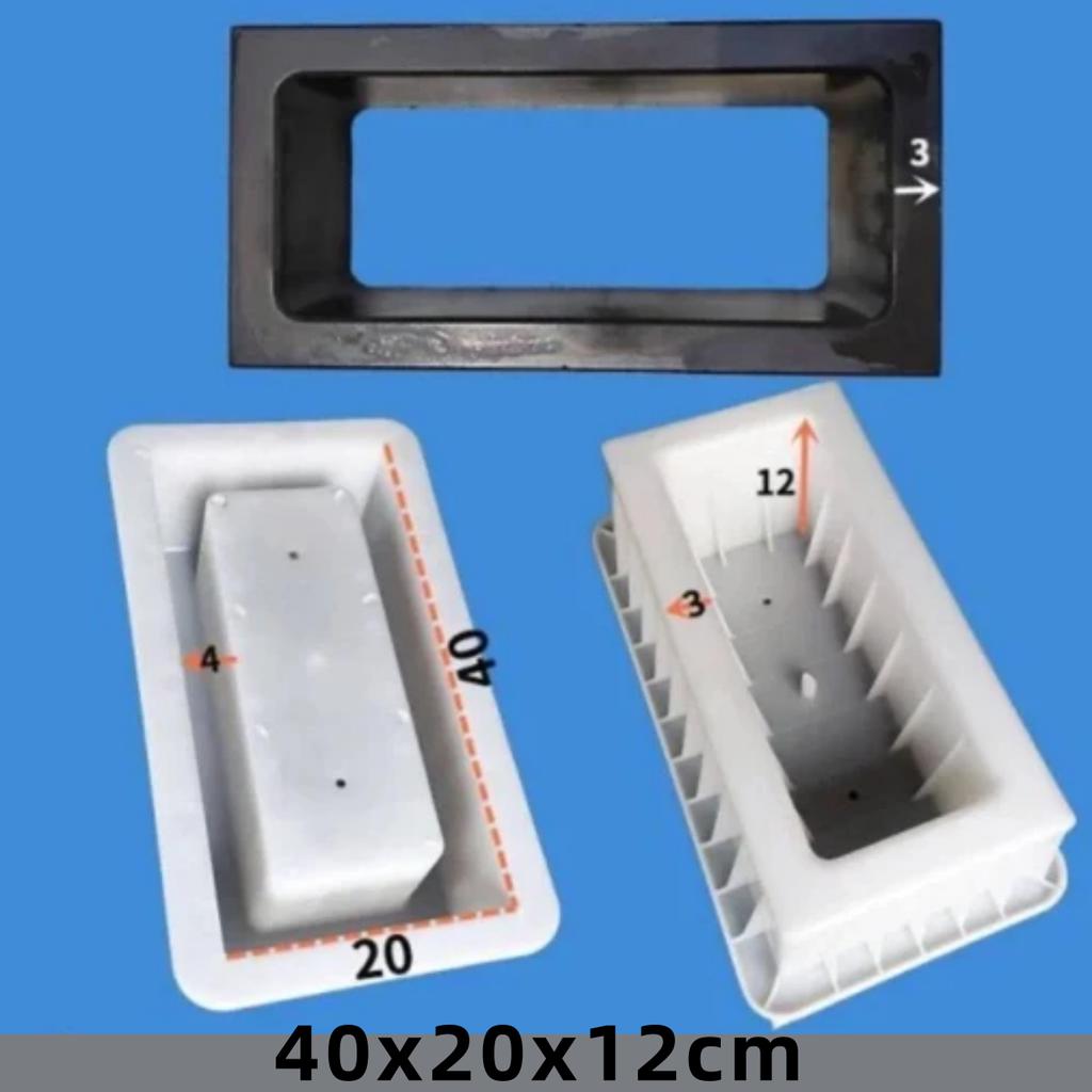 Cement Antique Hollow Brick Mold 20*20*6cm 3D Carving Anti-Slip Concrete Plastic Paving Mold Cement Leveling Shovel Paving Tools
