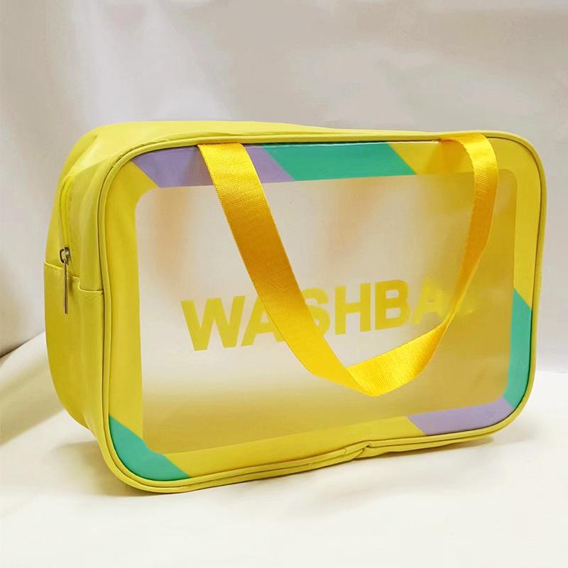 Large Capacity Waterproof PVC Travel Toiletry Bag - Transparent Cosmetic Storage Bag