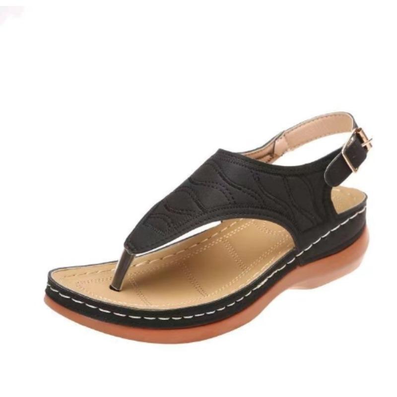 

Fashion New Roman Style Buckle Belt Female Breathable Sandals Women Sandals Summer Shoes Open Toe Platform Lightweight Shoes Size 35-43 35 чёрный