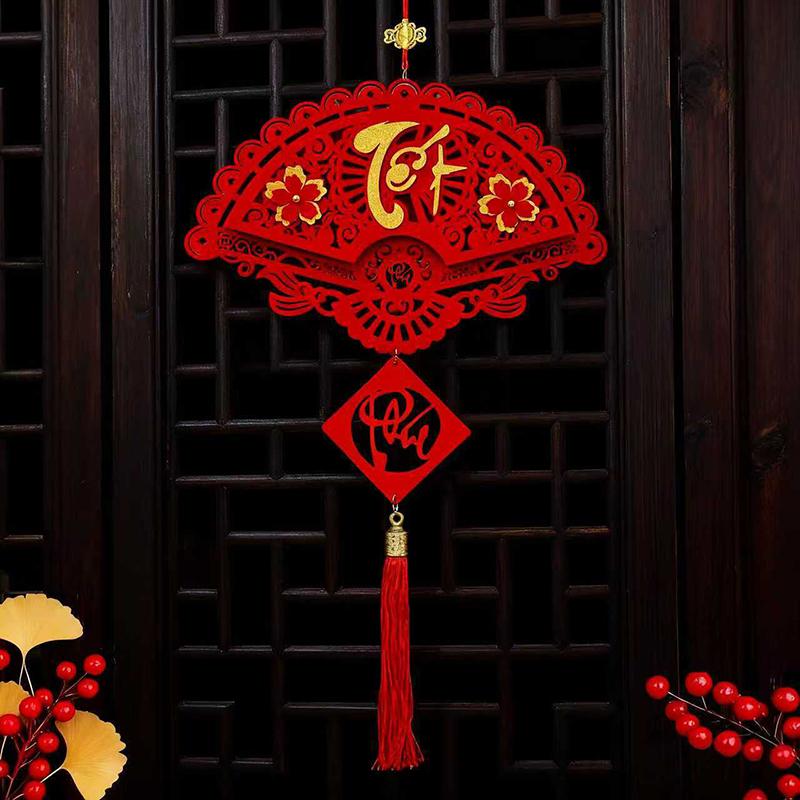 Vietnamese New Year Hanging Pendants With Tassel Window Door Party Hanging Ornament 2026 Spring Festival Home Decor Accessories