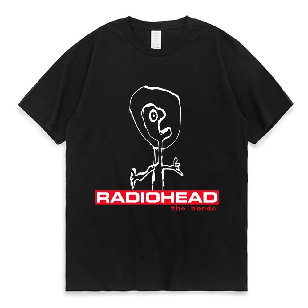 

2024 Летняя футболка Radiohead The Bends Мужская Женская Хлопковая Футболка Хип-Хоп Футболка с Коротким Рукавом Одежда Футболки Топы Подарок для Поклонников L