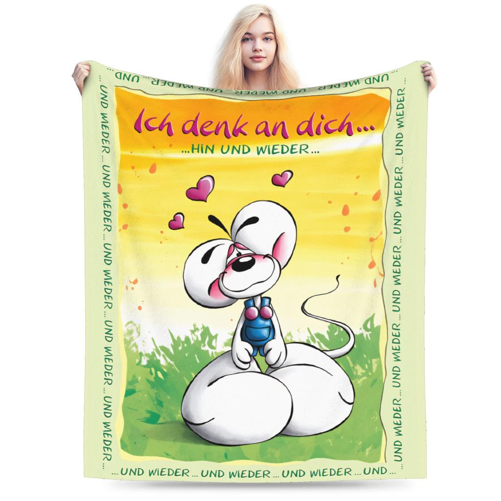 Super Warm Blanket Girls Boys Airplane Travel Diddl Cartoon Throw Blanket Flannel Bedspread For Bedroom Aesthetic Sofa Bed Cover