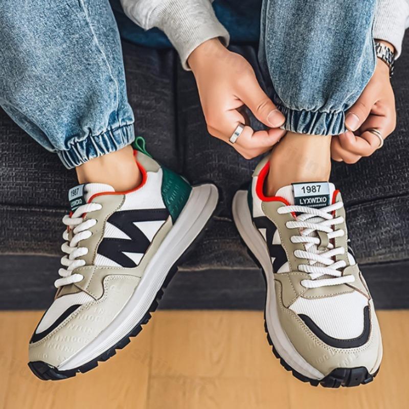 Fashion Mesh Breathable Low Top Thick Soled Sports Shoes for Men 2025 Autumn Fashion Trend Versatile Comfortable Casual Chunky sneakers