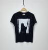 Vintage Hahn und Hoden Folter Horror Grafik Film Schwarz M 90er Jahre Oberteil Unisex Shirt Baumwolle Oversize Große Größe