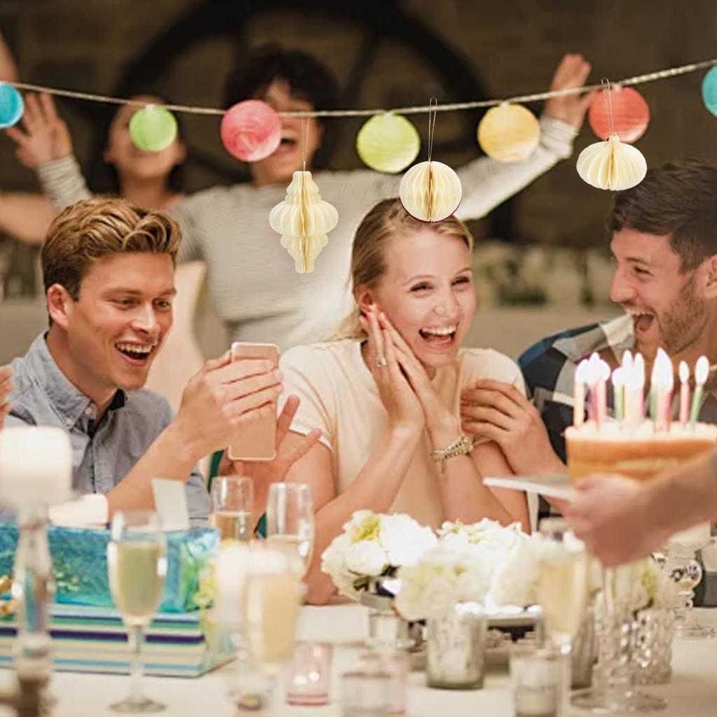 3pcs Hanging   Paper Ornaments 3 Different Shapes   Magnetic Hanging   Paper Xmas Tree Decorations