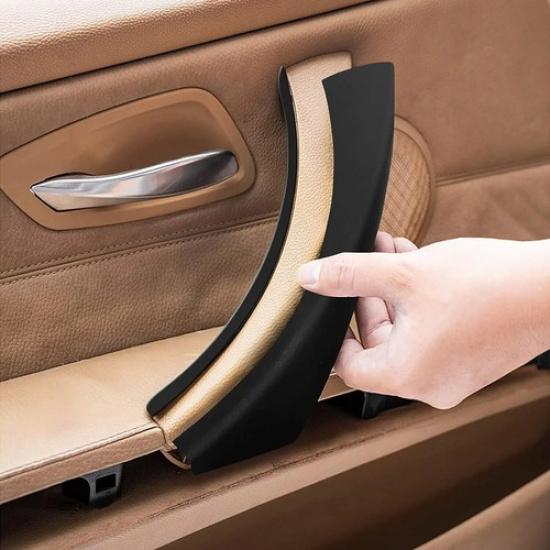 ABS Interior Door Handle Panel Pull Cover Trim Kit For BMW E90 E91 E92 E93 Black