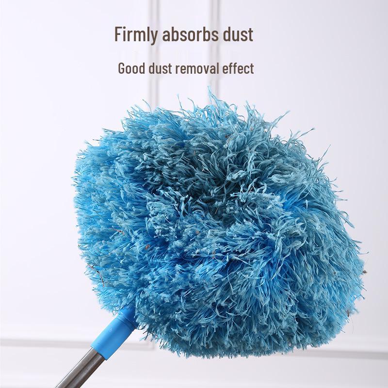 Telescopic Ceiling Fan Blade Dusting Brush - Creative Household Cleaning Tool with Fiber Bristles