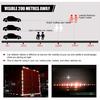 Swpeet 20Pcs Universal White Plastic Rectangular Stick-on Car Reflector Sticker, Door Reflectors Interior White Compatible Warning Plate Adhesive