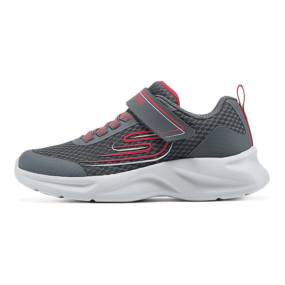 Skechers Boys Lightweight Comfortable Durable Low-Top Casual Shoes Kids sneaker Gray Red 405112L-CCRD 37