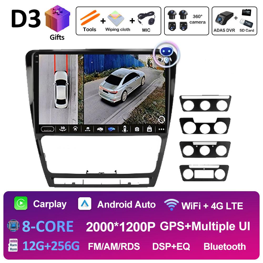 Intelligent System For Volkswagen Skoda Octavia 2 A5 2007 2008 2009 2010 2011 - 2014 Car Radio Player Android Auto Accessoires