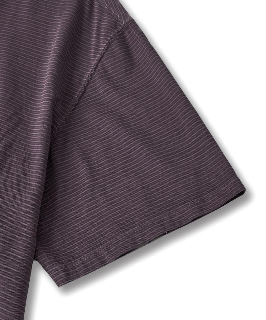 ASP Pigment Dyed Stripe Short Sleeve T-Shirt - Purple