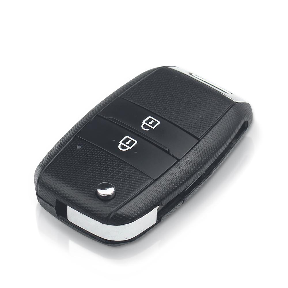 Folding Flip 2 Buttons Remote Key Shell For Kia K3 K5 Replacement Car Key Blanks Case Fob Cover Uncut Hy18 Blade