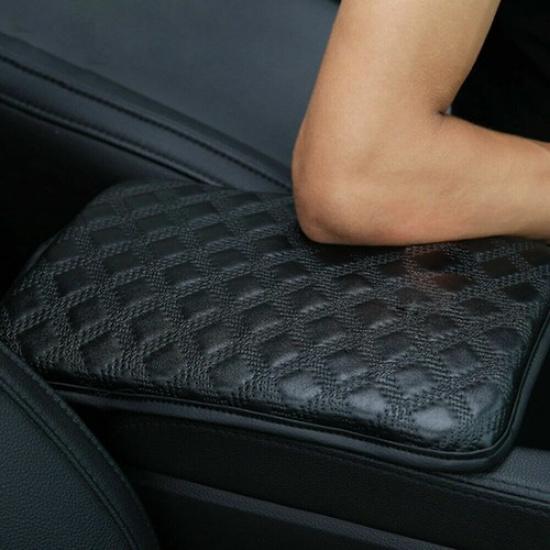 Universal Car Armrest Pad Mat Cover Center Console Box PU Leather Cushion Pad