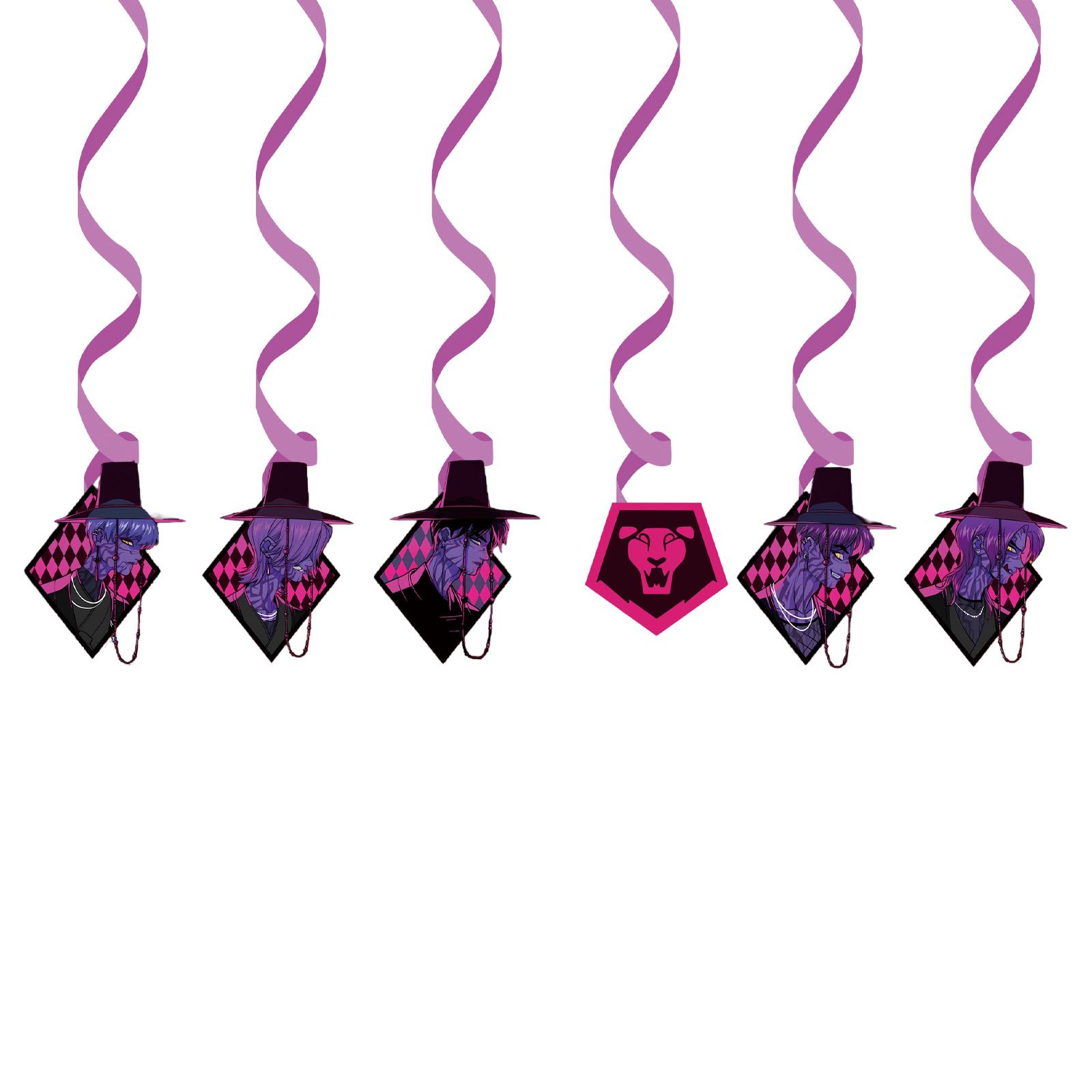 

k pop Boy band Theme Birthday Party Decorations cake topper balloon banner Backdrop Tablecloth for Girls Baby Shower Supply spiral-6pcs