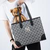 New MLB Monogram Collection Polyester Tote Bag Shopping Bag Shoulder Bag Handbag Regular Unisex Gray 3AORL021N-50GRS