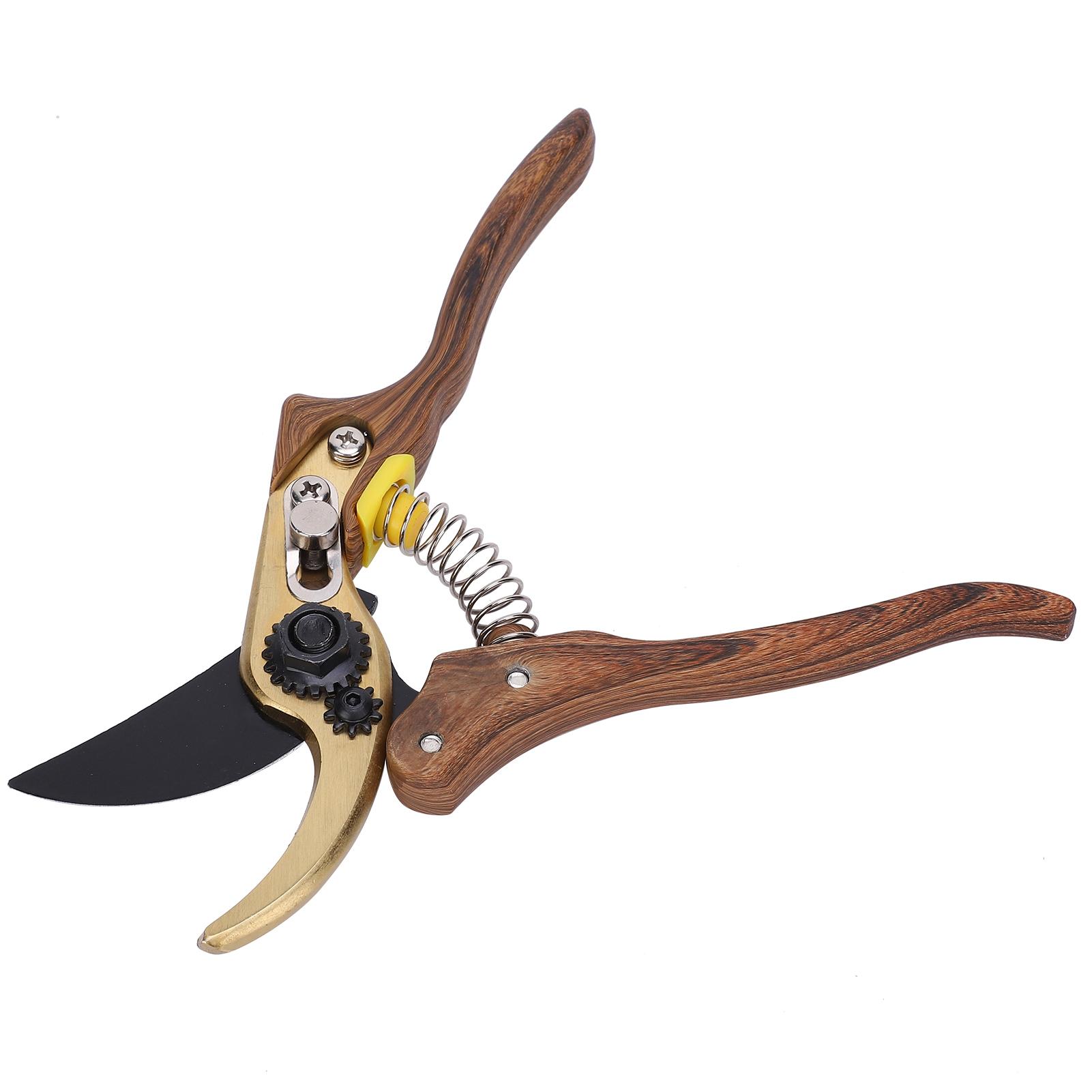 

HILDA Секатор с деревянной рукояткой, не требующий усилий, из высокоуглеродистой стали SK5, садовые ножницы для обрезки веток