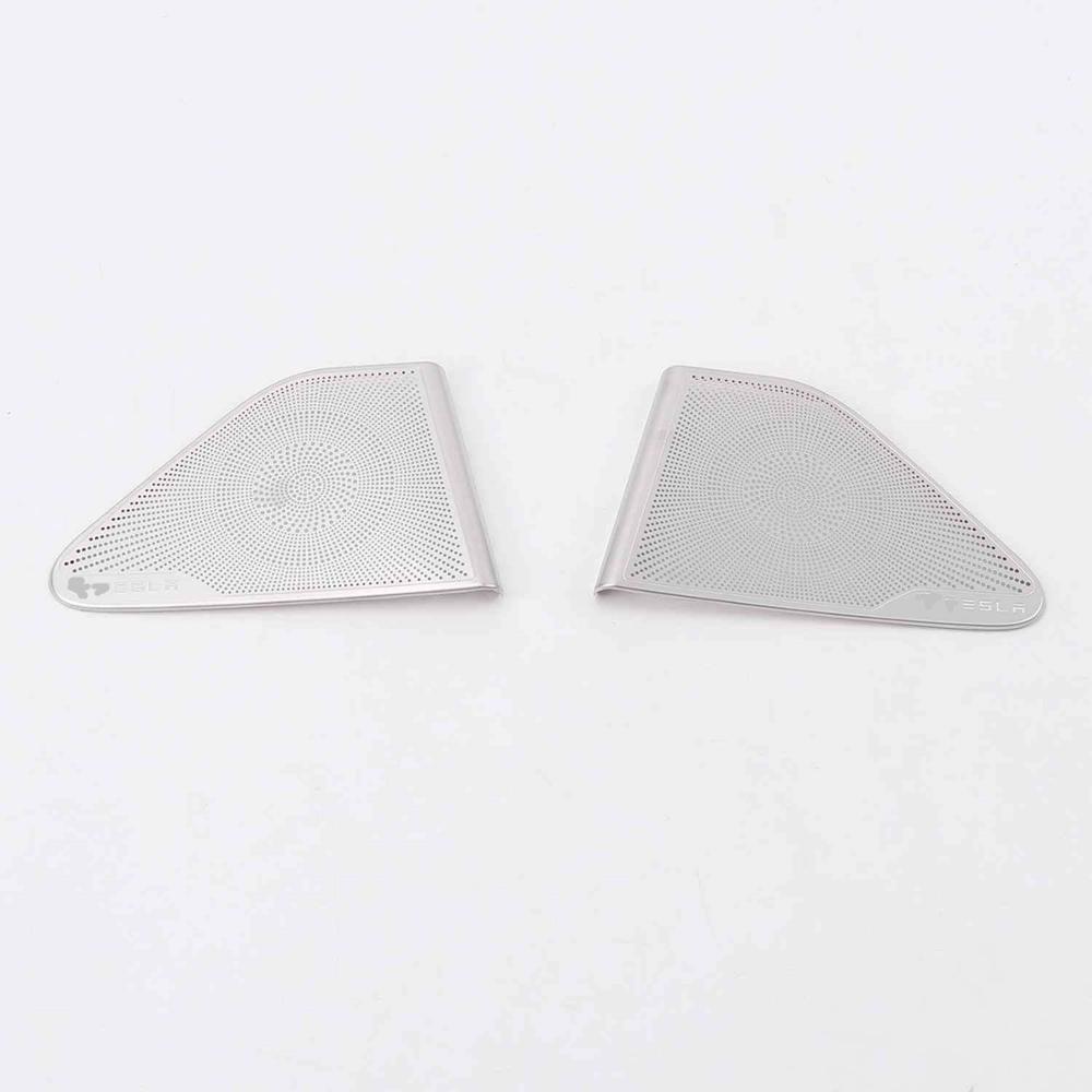 Pentru Tesla Model 3 ornamente 2 buc pentru capacul difuzorului ușii din față și din spate Decorare Tesla Interiorul mașinii