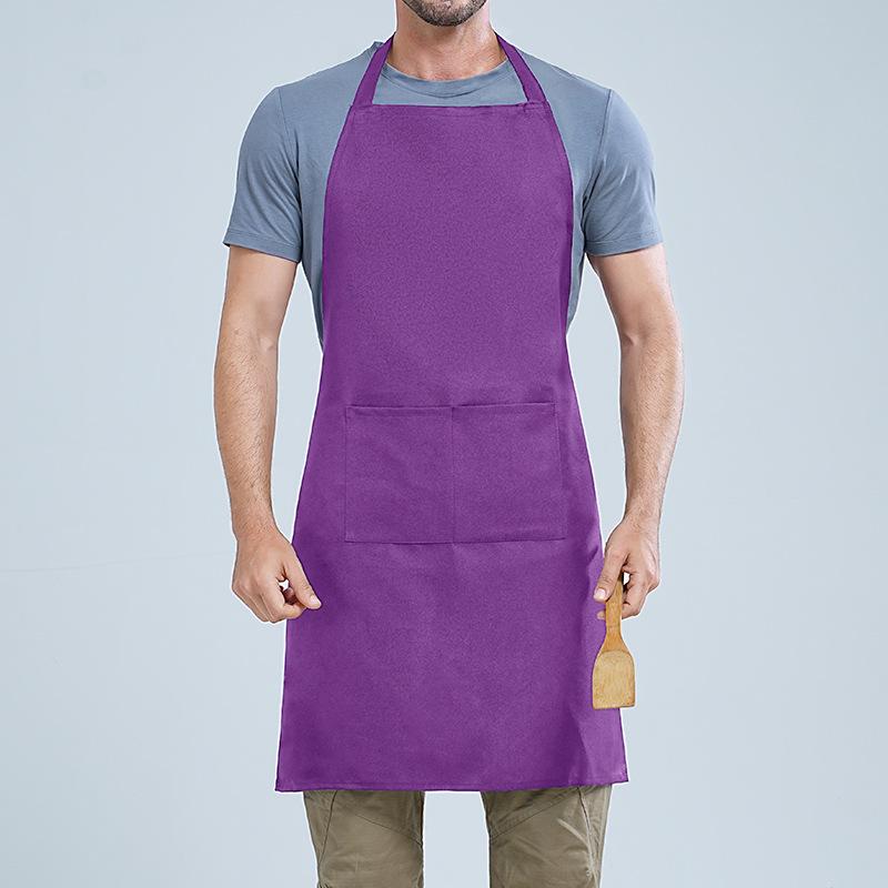 Korean-Style Custom Logo Neck Apron for Baking, Kitchen, Restaurant, and Coffee Shop