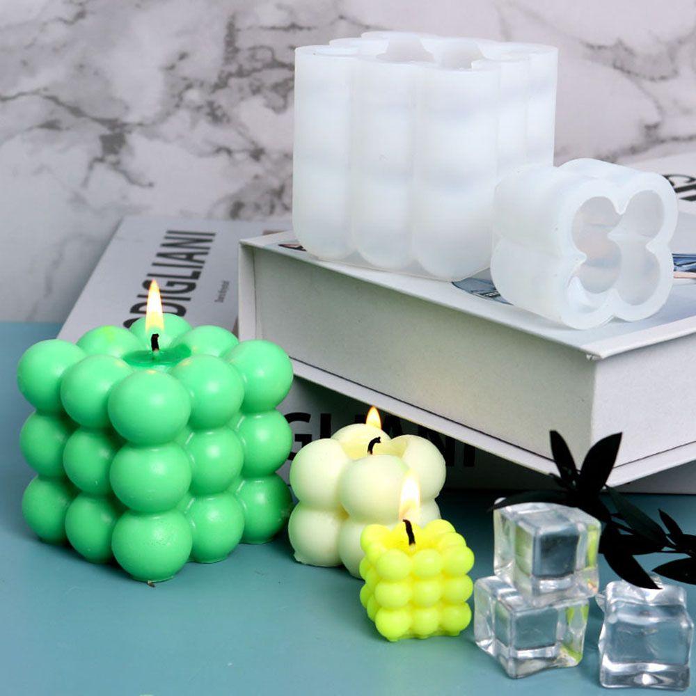 Supplies Plaster Clay Tools Soy Wax Silicone Mold Candle Mould Cube Soap Molds 3D Candle Mold