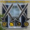 18/36/50Pcs Vinyl Shutter Fasteners Shutter Spikes UV Resistant Simple Installation Universal Window Shutter Screws Window Panel Pins
