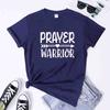 Prayer Warrior Heart Arrow TShirt 100 Cotton Christian Church Tshirts Cute Unisex Jesus Faith Bible Verse Tee Top