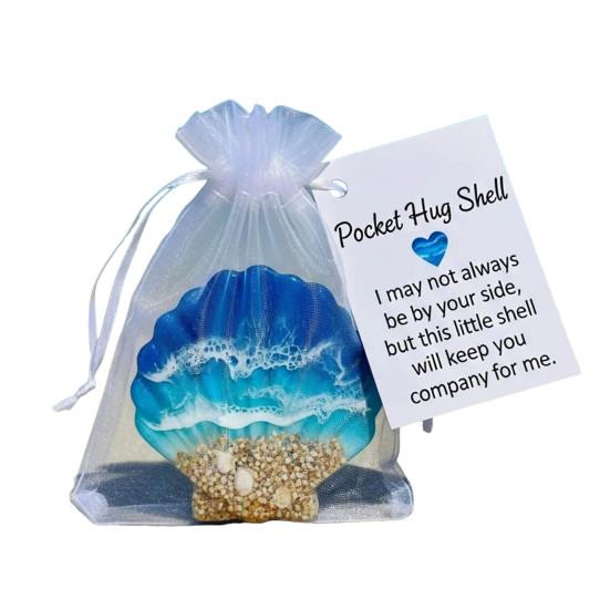 Yousheng Pocket Hug Animal with Positive Card Emotional Support Resin Animal Token Mini Dog Turtle Octopus Clover Angel Statue Inspirational Gift