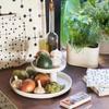 Rotary Scandinavian Style Storage Tray Stock Jewel Case Rack Round 2 Layers ABS Plastic Fruit Dish for home decoration