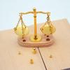 Dollhouse Vintage Balance Scale Miniatures Model Accessories Of 1:12 Doll House Decor Kids Pretend Play Toys Ornaments Gifts