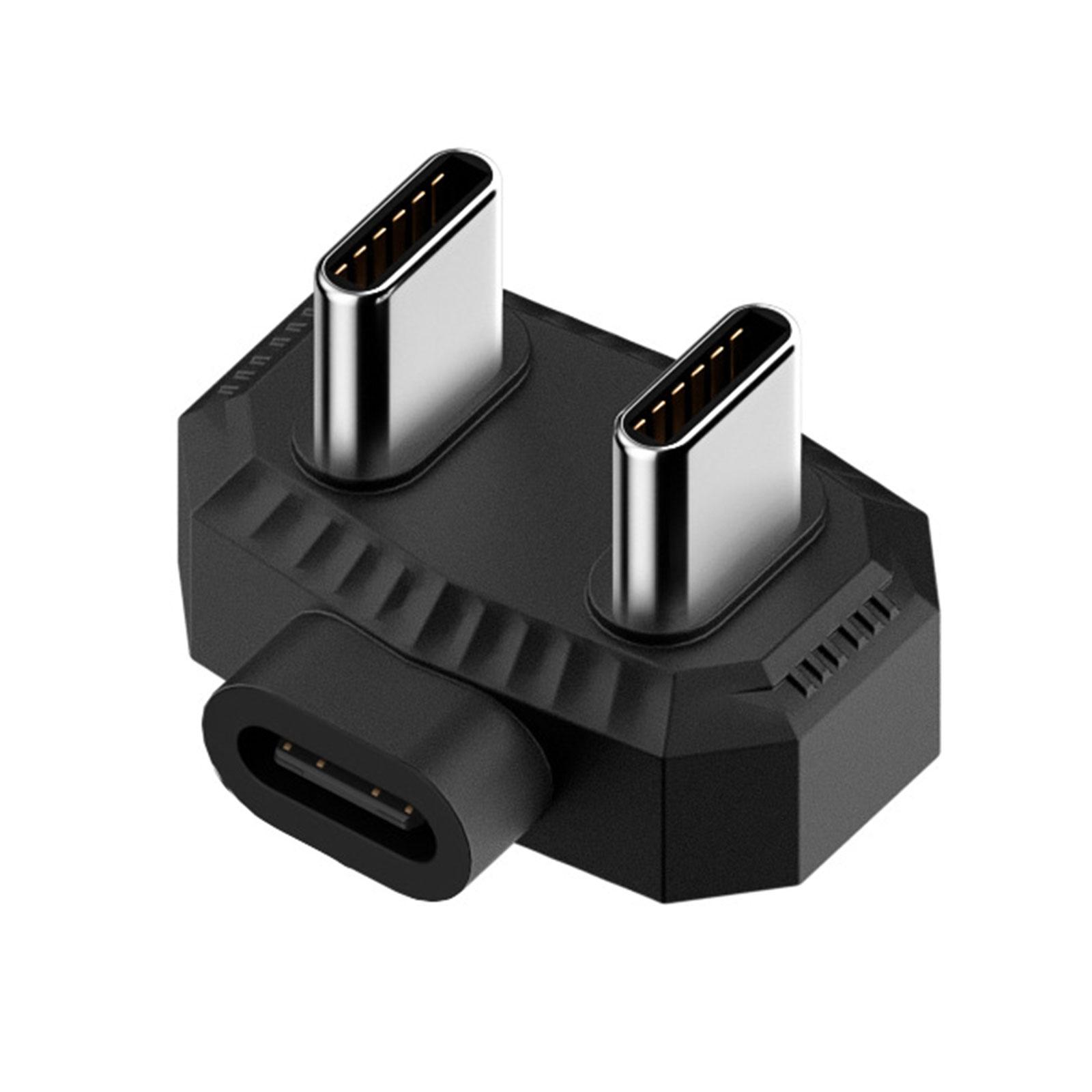 

Адаптер для зарядки телефонов U-типа Type C Female to Twin Type C Male Connectors Adapter Support Зарядка и передача данных