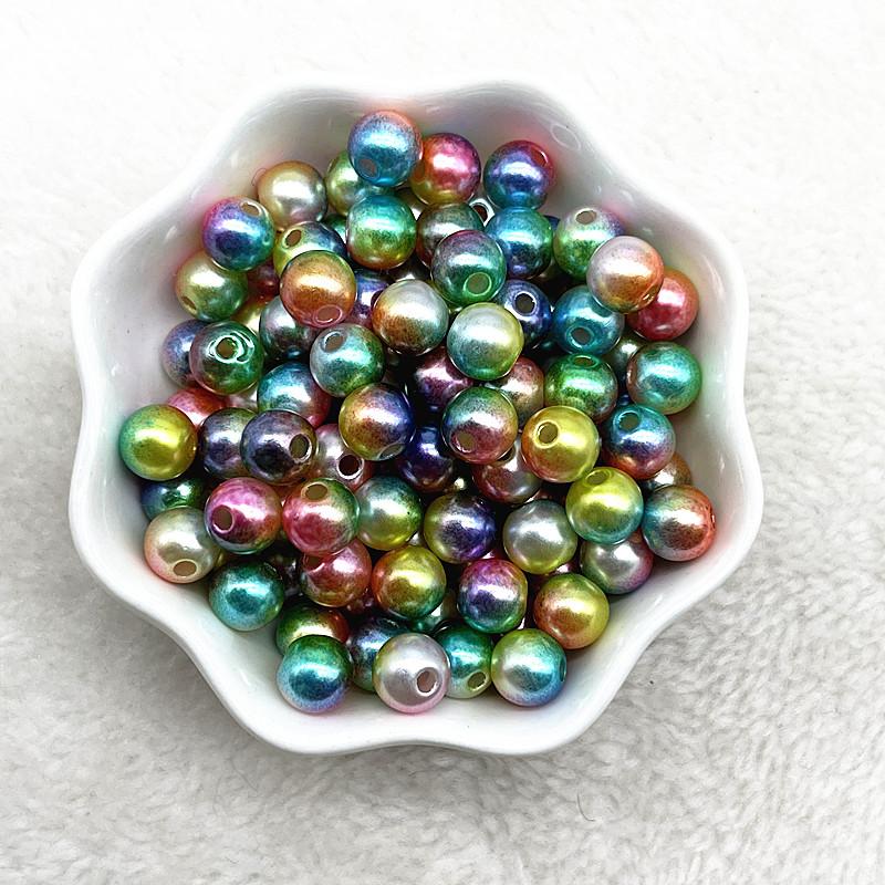 NEW 4/6/8/10mm Round Acrylic Pearl Beads Loose Spacer Beads for Jewelry Making DIY Necklace Bracelet Accessories
