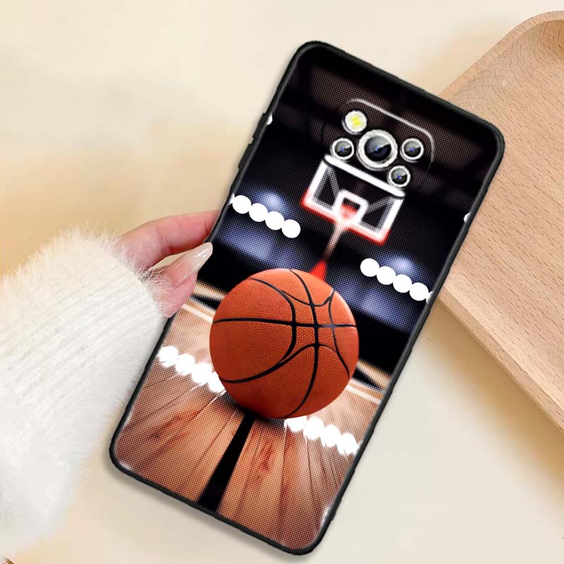 Sports basketball cool For Xiaomi Mi Poco F3 F4 F5 F6 X3 X4 X5 X6 X7 M3 M4 M5 M6 M7 GT Pro 5G Black Phone Case