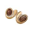 Vintage Leopard Print 5-piece Set Elegant Golden Letter Collar and Earrings, Ring, Bracelet Set