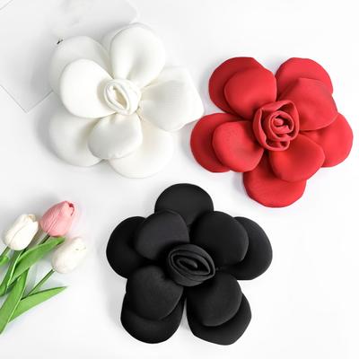 Women Handmade Corsage Camellia Flower Brooch Pin Exquisite Floral Corsage for Dress Bag DIY Novel Floral Accessory