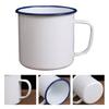 Retro Style Multi-use Water Mug Enamel Practical Non-sliding Base Drink Mug for Home