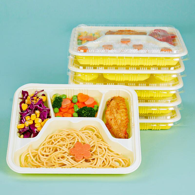 

Chef Disposable 4-Compartment Lunch Boxes with Lids