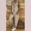 Curve-Friendly Suspenders Romper 2025 - Relaxed Fit Wide Strap Jumpsuit W/ Adjustable Ties, Plus Size Boho Palazzo Pants for Beach & Street