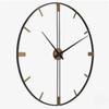 Large Wall Clock Living Room Iron Art Round Clocks Mechanism Silent Watches Kitchen Luxury Watch Room Design Wall Decoration