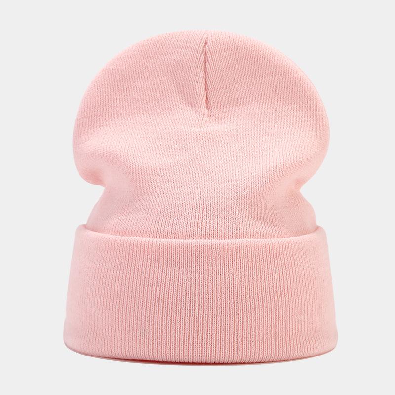 Custom Logo Knit Hat with Embroidered Letters - Women's & Men's Windproof Warm Beanie