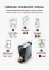 H3A Home Cafetera de cápsulas multifuncional 5 en 1, compatible con cápsulas Dolce Gusto, Nespresso, ESE y café molido, acero inoxidable