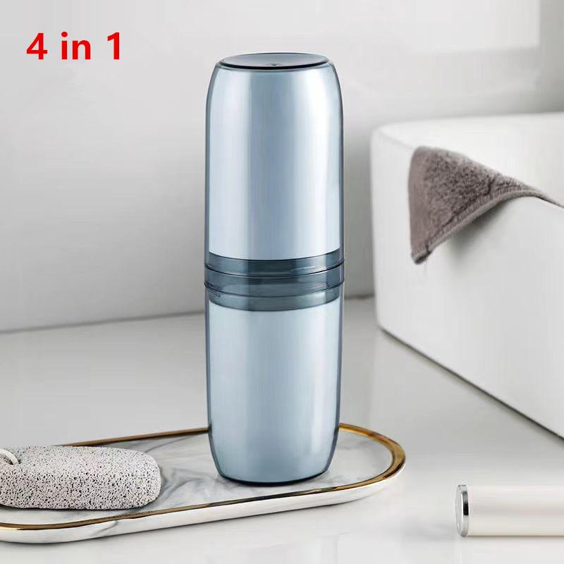 4 ks Cestovní úložný kelímek Cestovní přenosný kelímek na zubní kartáček Domácí zubní válec Úložný box na zubní kartáčky Cestovní domácí mycí sada