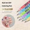 Nail Art Pens for Painting Nails, Includes One Clear Coat Marker Diy Nail Art Tools