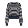 Womens/Ladies Striped Boat Neck Regular Sweatshirt