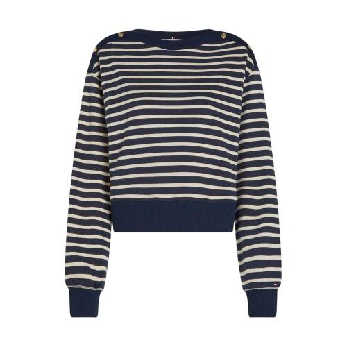 Tommy Hilfiger Womens/Ladies Striped Boat Neck Regular Sweatshirt