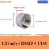 Internal Thread Pipe Cap Plug Wear Resistant 304 Stainless Steel Inner Wire Pipe Fitting for Agricultural Irrigation Pipes