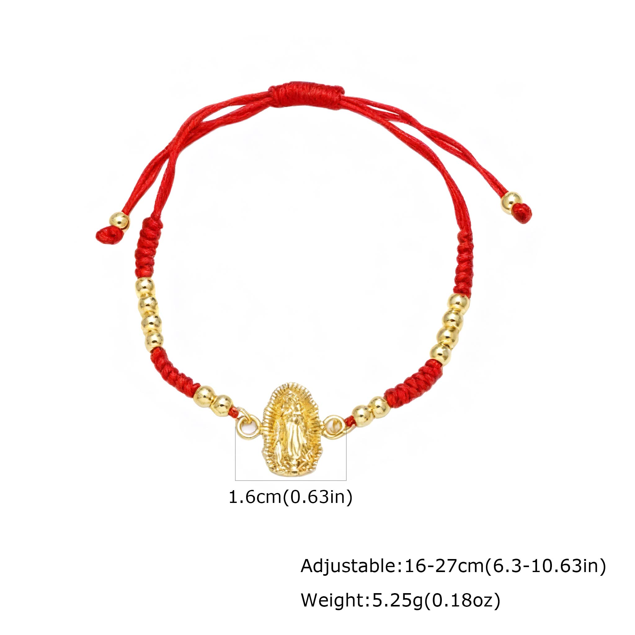 

Virgin Mary Bracelet for Women Red String Lucky Protection Religious Medal Jewelry