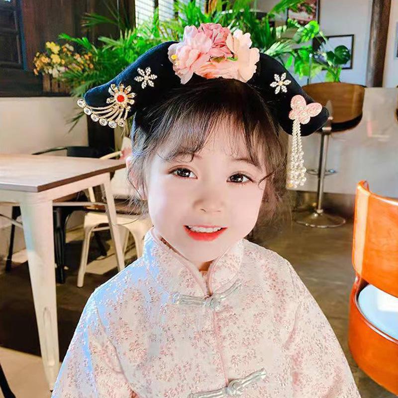 Ancient Chinese Princess Hairband Hair Hoop Vintage Cute Headband Headwear Children Girls Baby Performance Headband Hairpin